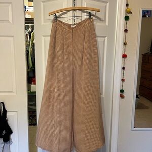 Leith Tan Polka Dot Wide Leg Pants